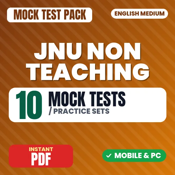 JNU Non Teaching Exam Paper 1 – 10 Mock Tests / Practice Sets | English Medium PDF Download
