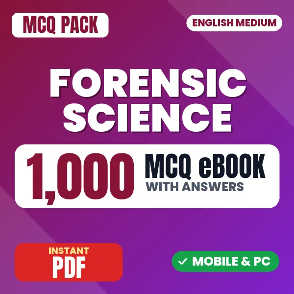 Forensic Science – 1000 MCQ eBook with Answers | English Medium PDF Download