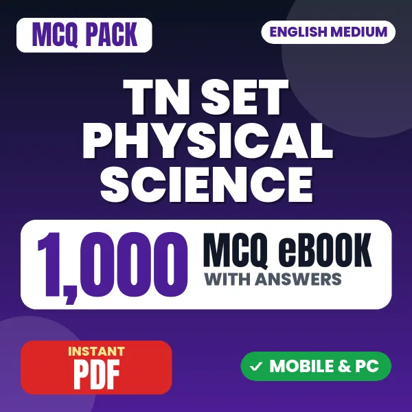 TN SET Physical Science Exam – 1000 MCQ eBook with Answers | English Medium PDF Download