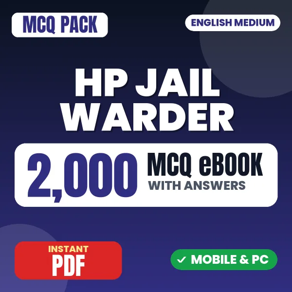HP Jail Warder Exam – 2000 MCQ eBook with Answers | English Medium PDF Download