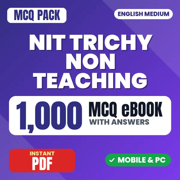 NIT Trichy Non Teaching Exam – 1000 MCQ eBook with Answers | English Medium PDF Download