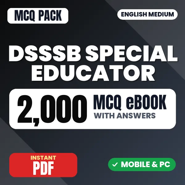 DSSSB Special Educator Exam – 2000 MCQ eBook with Answers | English Medium PDF Download