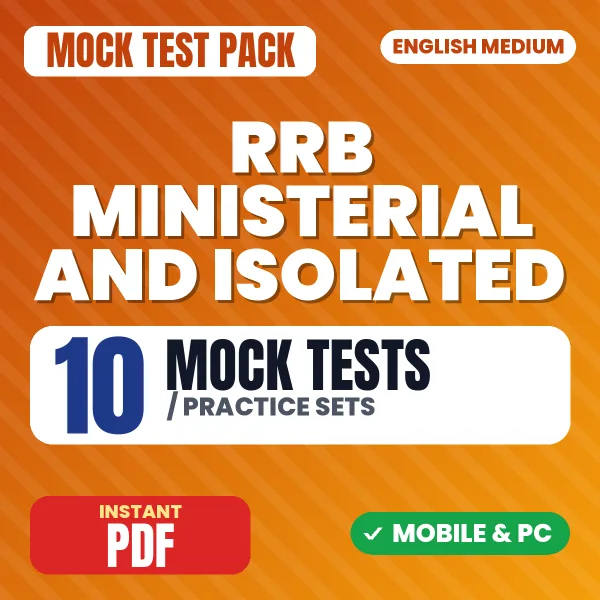 RRB Ministerial and Isolated (Chief Law Assistant) Exam – 10 Mock Tests / Practice Sets | English Medium PDF Download