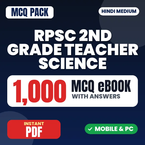 RPSC 2nd Grade Teacher (Science) Exam – 1000 MCQ eBook with Answers | Hindi Medium PDF Download