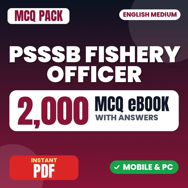 PSSSB Fishery Officer Exam – 2000 MCQ eBook with Answers | English Medium PDF Download