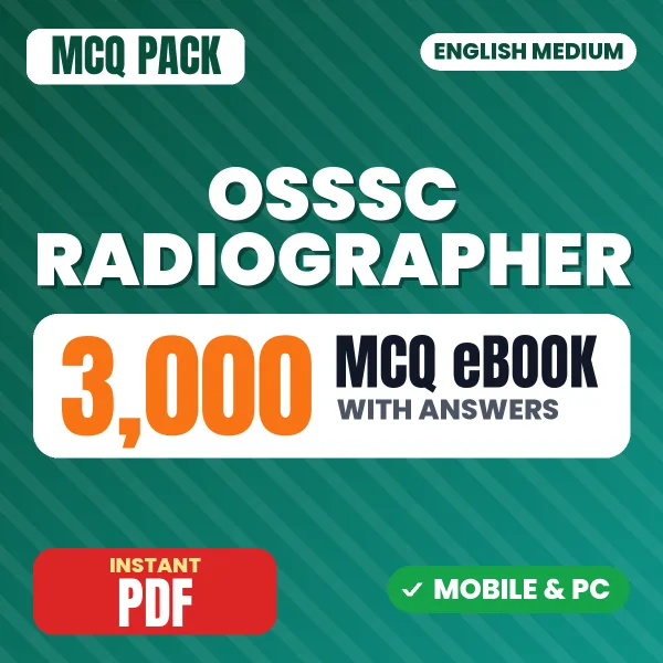 OSSSC Radiographer Exam – 3000 MCQ eBook with Answers | English Medium PDF Download