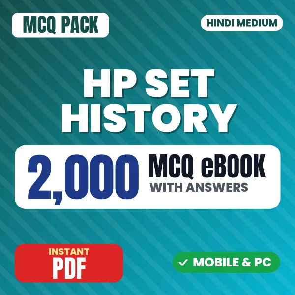 HP SET History Exam Paper 2 – 2000 MCQ eBook with Answers | Hindi Medium PDF Download