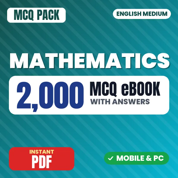 Mathematics – 2000 MCQ eBook with Answers | English Medium PDF Download