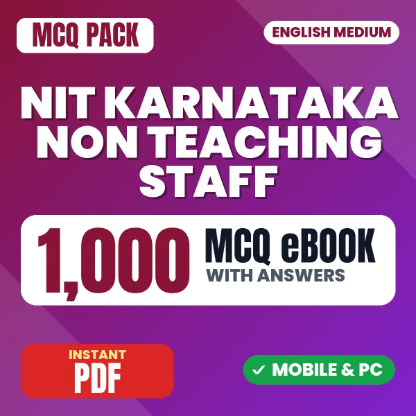 NIT Karnataka Non Teaching Staff Exam – 1000 MCQ eBook with Answers | English Medium PDF Download