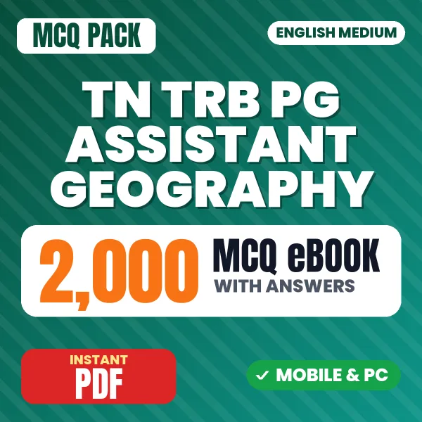 TN TRB PG Assistant (Geography) Exam – 2000 MCQ eBook with Answers | English Medium PDF Download