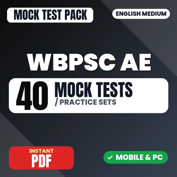 WBPSC Assistant Engineer Exam (Mechanical) – 40 Mock Tests / Practice Sets | English Medium PDF Download