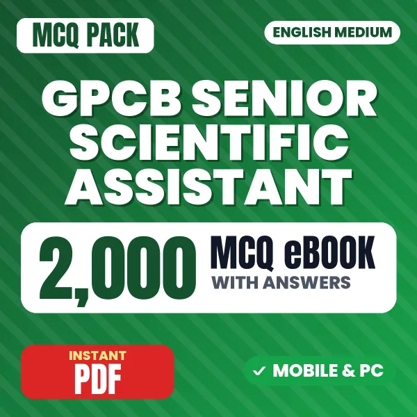 GPCB Senior Scientific Assistant Exam – 2000 MCQ eBook with Answers | English Medium PDF Download