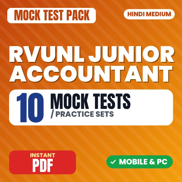 RVUNL Junior Accountant Exam – 10 Mock Tests / Practice Sets | Hindi Medium PDF Download