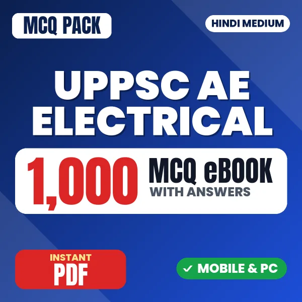 UPPSC Assistant Engineer (Electrical) Paper I Exam – 1000 MCQ eBook with Answers | Hindi Medium PDF Download