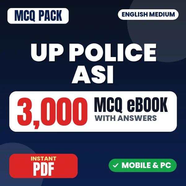 UP Police ASI Exam – 3000 MCQ eBook with Answers | English Medium PDF Download