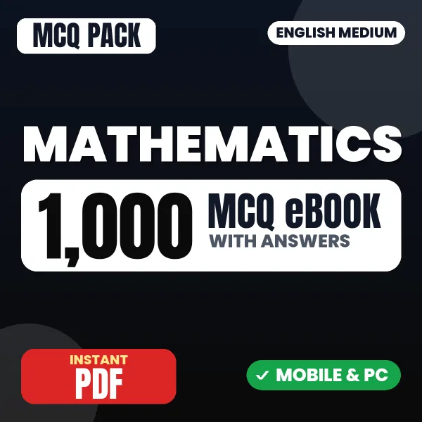 Mathematics – 1000 MCQ eBook with Answers | English Medium PDF Download