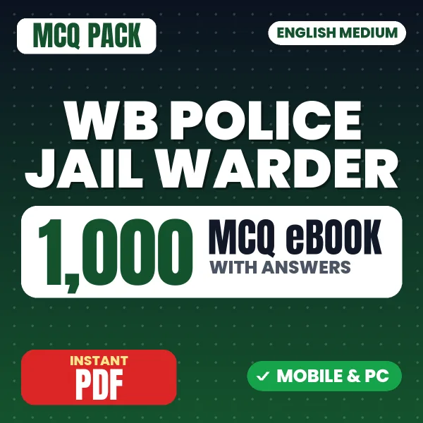 WB Police Jail Warder Exam – 1000 MCQ eBook with Answers | English Medium PDF Download