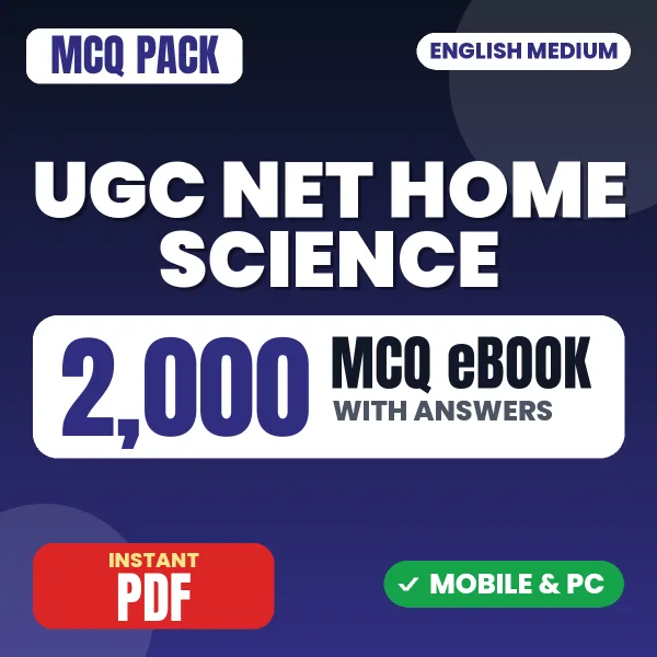 UGC NET Home Science Exam – 2000 MCQ eBook with Answers | English Medium PDF Download