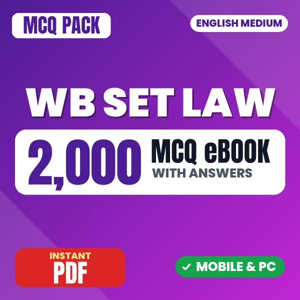 WB SET Law Exam – 2000 MCQ eBook with Answers | English Medium PDF Download