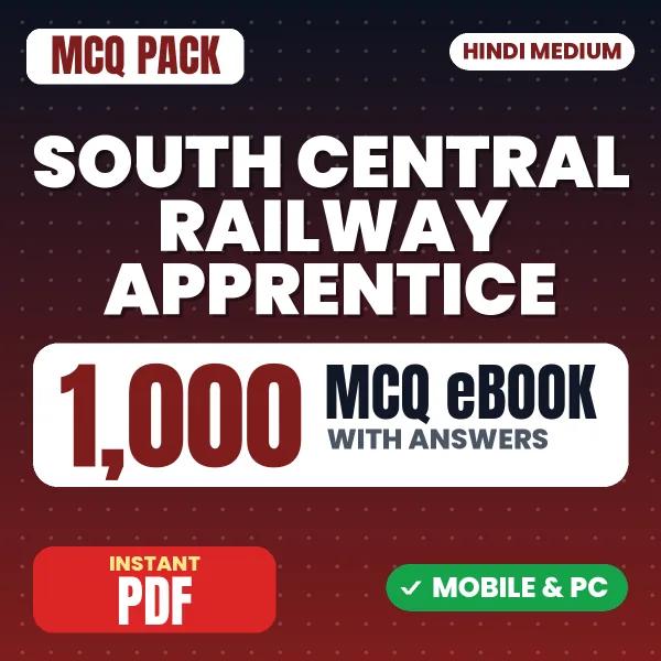 South Central Railway Apprentice Exam – 1000 MCQ eBook with Answers | Hindi Medium PDF Download