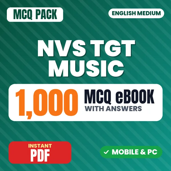 NVS TGT Music Preliminary Exam Tier 1 – 1000 MCQ eBook with Answers | English Medium PDF Download