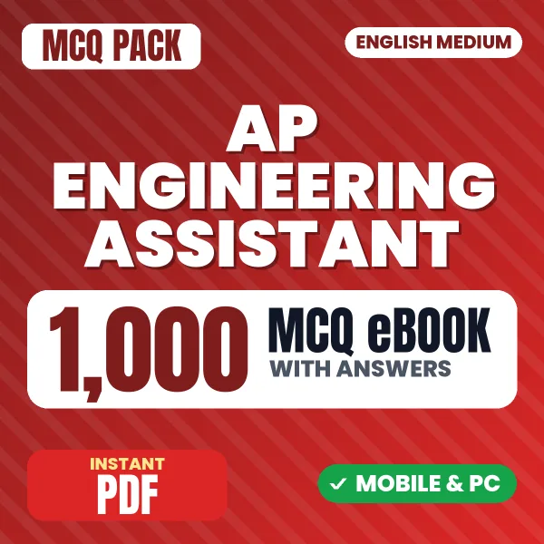 AP Engineering Assistant (Civil) Exam – 1000 MCQ eBook with Answers | English Medium PDF Download