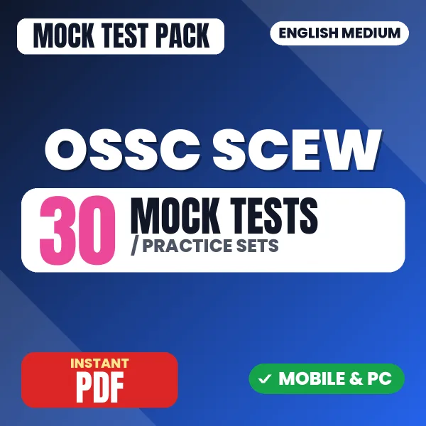 OSSC SCEW Exam Paper 2 (Horticulture) – 30 Mock Tests / Practice Sets | English Medium PDF Download