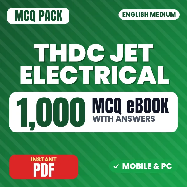 THDC JET Electrical Exam – 1000 MCQ eBook with Answers | English Medium PDF Download