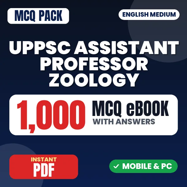 UPPSC Assistant Professor (Zoology) Exam – 1000 MCQ eBook with Answers | English Medium PDF Download