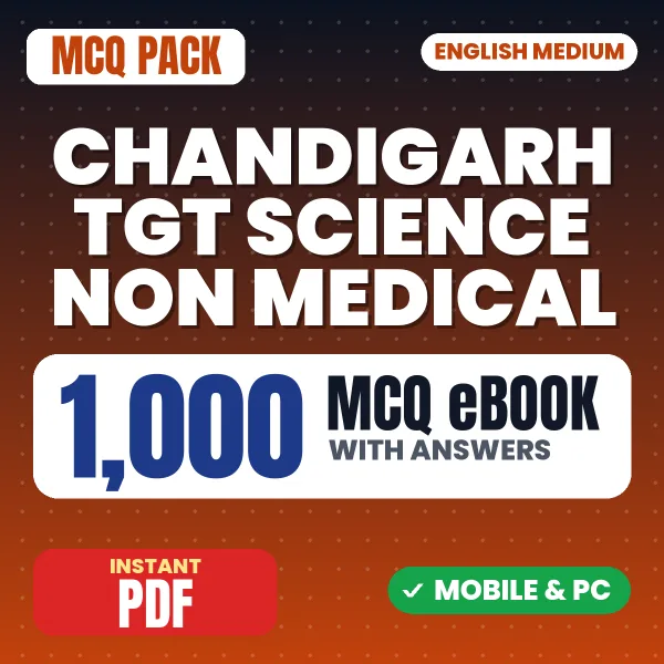 SSA Chandigarh TGT (Science Non-Medical) Exam – 1000 MCQ eBook with Answers | English Medium PDF Download