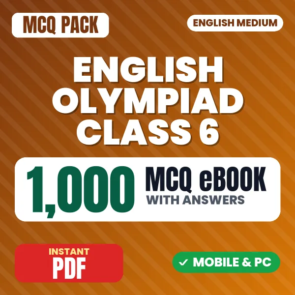 English Olympiad (IEO) - Class 6 – 1000 MCQ eBook with Answers | English Medium PDF Download