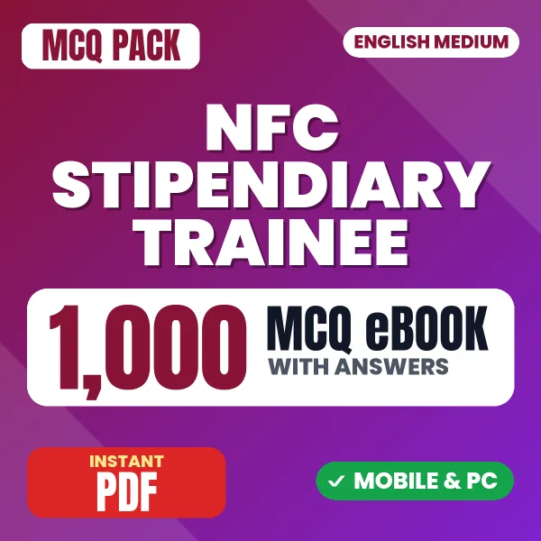 NFC Stipendiary Trainee Prelims Category I Stage I Exam – 1000 MCQ eBook with Answers | English Medium PDF Download