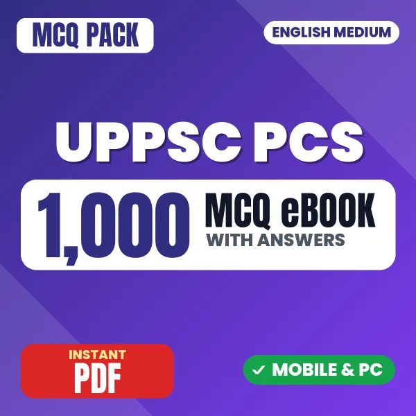 UPPSC PCS Prelims Exam Paper 2 – 1000 MCQ eBook with Answers | English Medium PDF Download