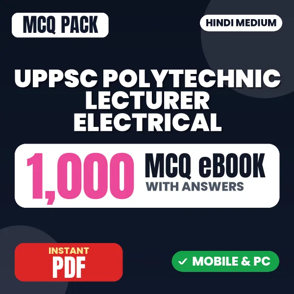 UPPSC Polytechnic Lecturer (Electrical) Paper-1 Exam – 1000 MCQ eBook with Answers | Hindi Medium PDF Download