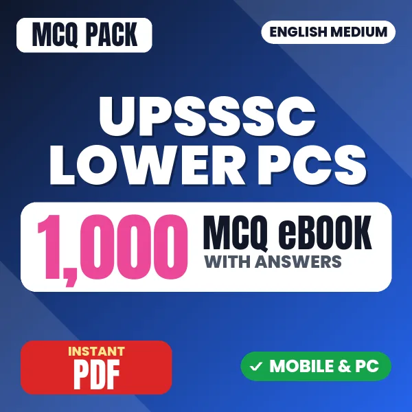 UPSSSC Lower PCS Exam – 1000 MCQ eBook with Answers | English Medium PDF Download