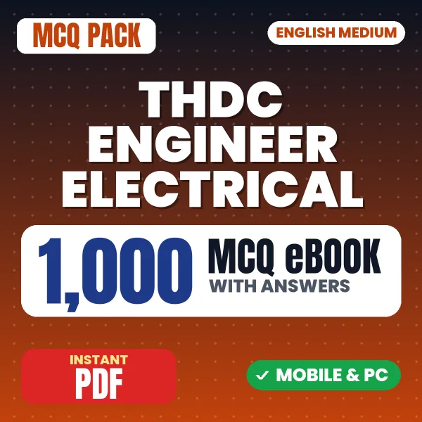 THDC Engineer Electrical Exam – 1000 MCQ eBook with Answers | English Medium PDF Download