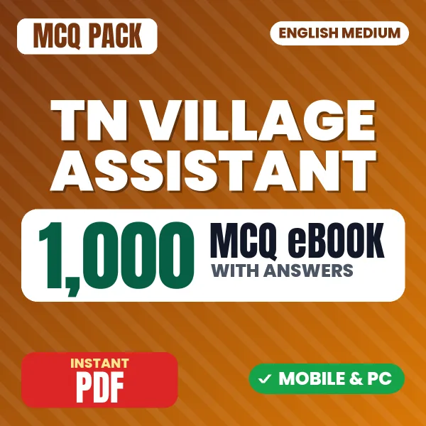 TN Village Assistant Exam – 1000 MCQ eBook with Answers | English Medium PDF Download