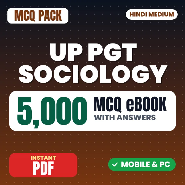 UP PGT Sociology Exam – 5000 MCQ eBook with Answers | Hindi Medium PDF Download