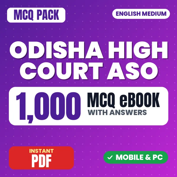 Odisha High Court ASO Prelims Exam – 1000 MCQ eBook with Answers | English Medium PDF Download