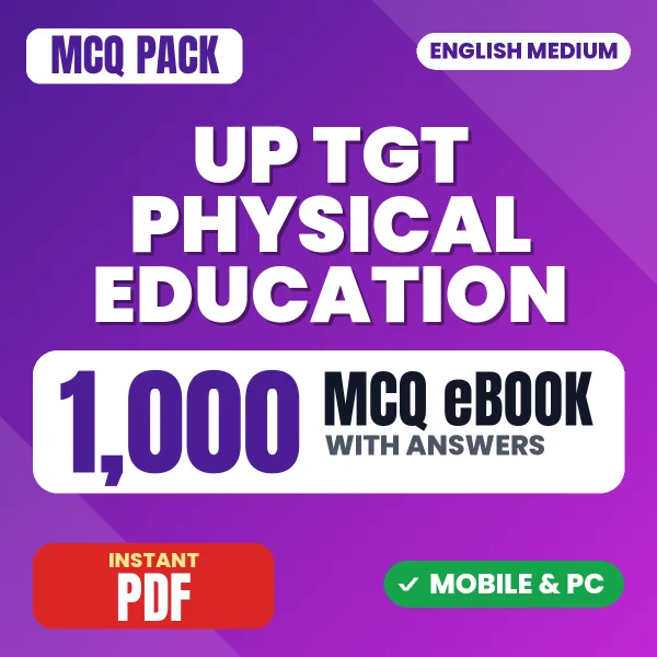 UP TGT Physical Education Exam – 1000 MCQ eBook with Answers | English Medium PDF Download