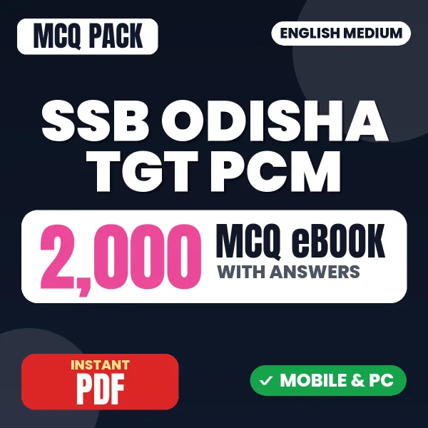 SSB Odisha TGT PCM Exam – 2000 MCQ eBook with Answers | English Medium PDF Download