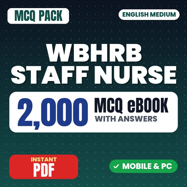 WBHRB Staff Nurse Exam – 2000 MCQ eBook with Answers | English Medium PDF Download