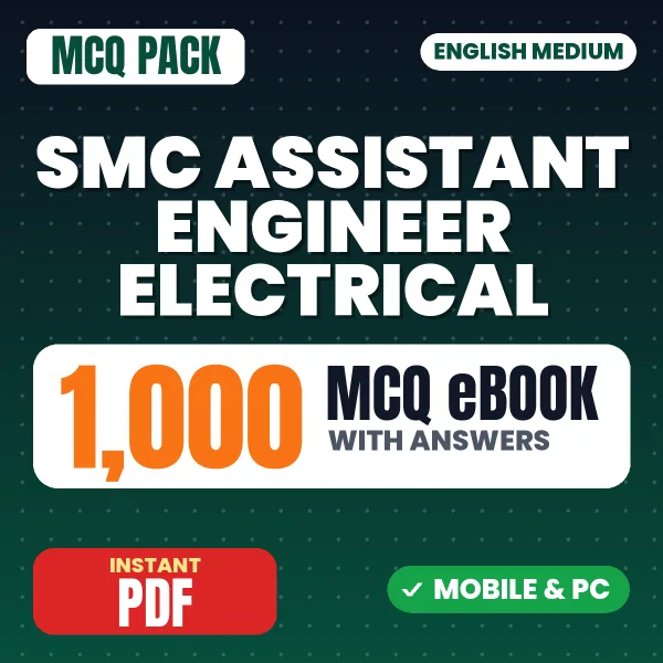 SMC Assistant Engineer (Electrical) Exam – 1000 MCQ eBook with Answers | English Medium PDF Download