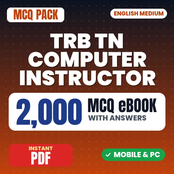 TRB TN Computer Instructor Grade I Exam – 2000 MCQ eBook with Answers | English Medium PDF Download