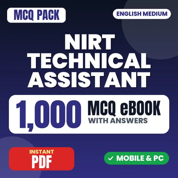 NIRT Technical Assistant Exam – 1000 MCQ eBook with Answers | English Medium PDF Download