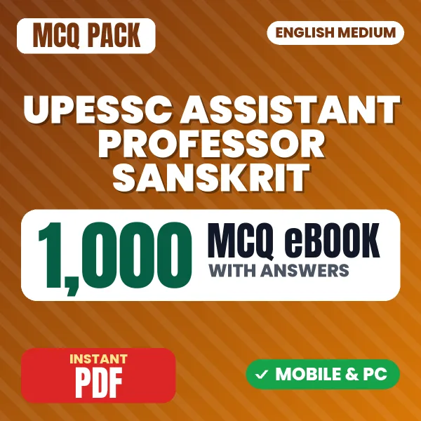 UPESSC Assistant Professor (Sanskrit) Exam – 1000 MCQ eBook with Answers | English Medium PDF Download