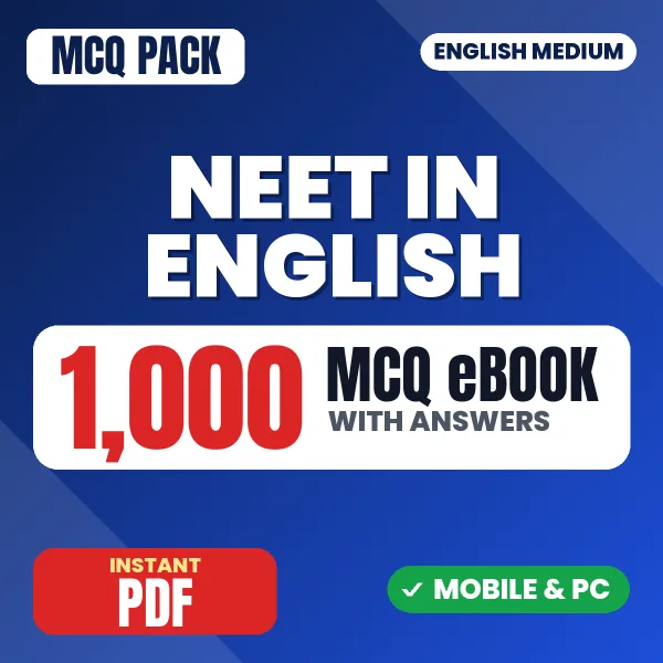 NEET Exam – 1000 MCQ eBook with Answers | English Medium PDF Download