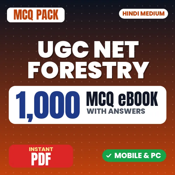 NTA UGC NET Forestry Exam – 1000 MCQ eBook with Answers | Hindi Medium PDF Download