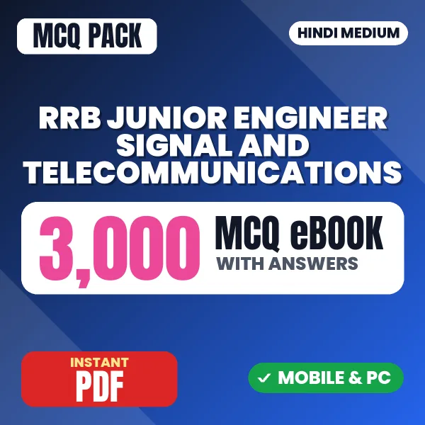 RRB Junior Engineer (S&T) CBT 1 Exam – 3000 MCQ eBook with Answers | Hindi Medium PDF Download
