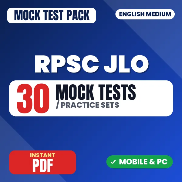 RPSC JLO Civil Procedure Code Exam Paper 2 – 30 Mock Tests / Practice Sets | English Medium PDF Download